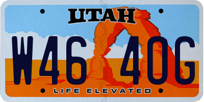 UT license plate W464OG