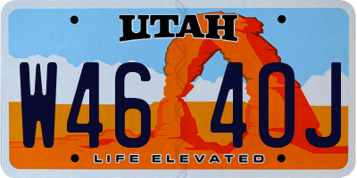 UT license plate W464OJ