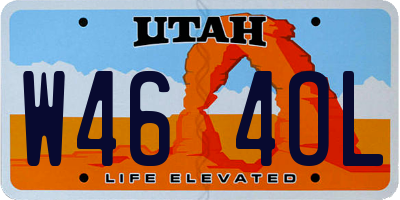 UT license plate W464OL