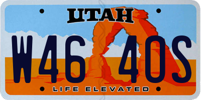UT license plate W464OS