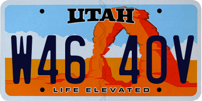 UT license plate W464OV
