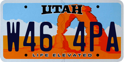 UT license plate W464PA