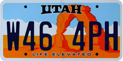 UT license plate W464PH