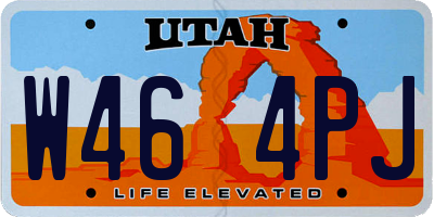 UT license plate W464PJ