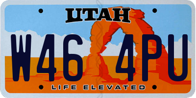UT license plate W464PU