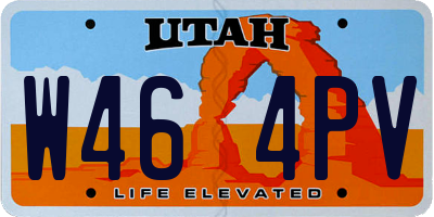 UT license plate W464PV