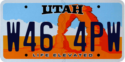 UT license plate W464PW