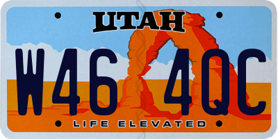 UT license plate W464QC