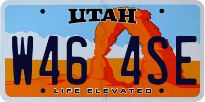 UT license plate W464SE