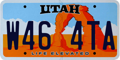 UT license plate W464TA