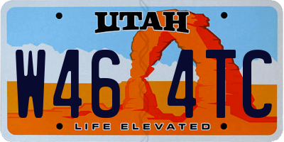 UT license plate W464TC
