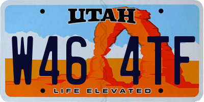 UT license plate W464TF