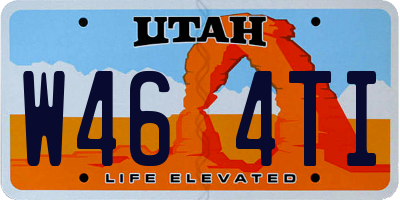 UT license plate W464TI