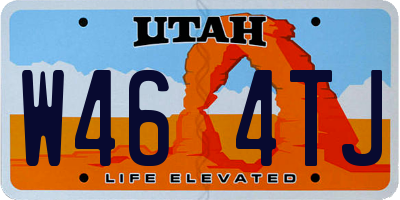 UT license plate W464TJ