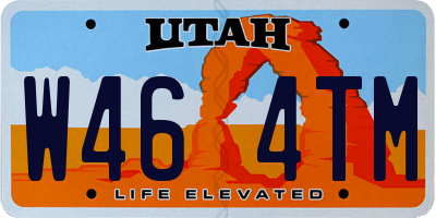 UT license plate W464TM