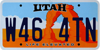 UT license plate W464TN