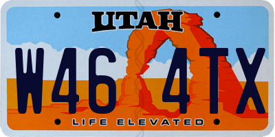 UT license plate W464TX