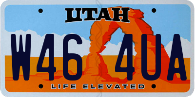 UT license plate W464UA