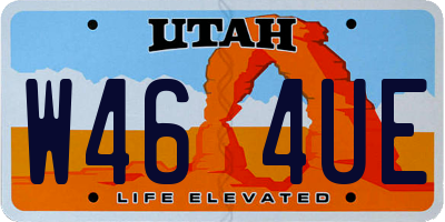 UT license plate W464UE