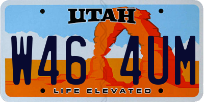 UT license plate W464UM