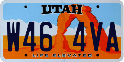 UT license plate W464VA