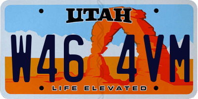 UT license plate W464VM