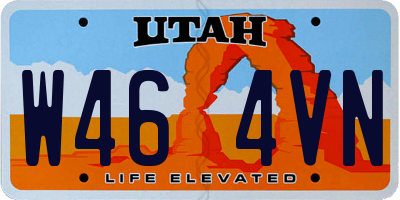 UT license plate W464VN