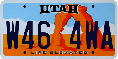 UT license plate W464WA