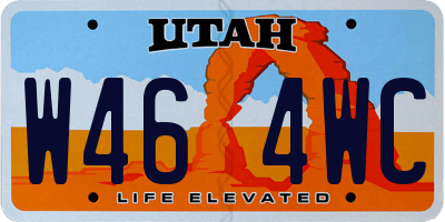 UT license plate W464WC