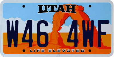 UT license plate W464WF