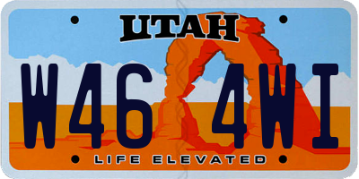 UT license plate W464WI