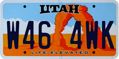 UT license plate W464WK