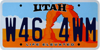 UT license plate W464WM