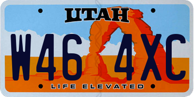 UT license plate W464XC