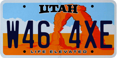 UT license plate W464XE