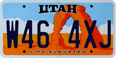 UT license plate W464XJ