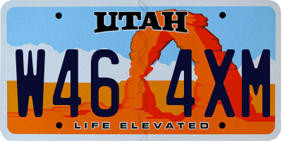 UT license plate W464XM