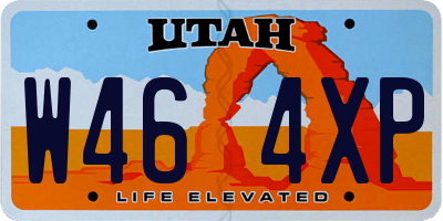 UT license plate W464XP