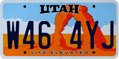UT license plate W464YJ
