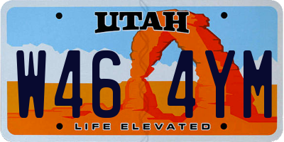 UT license plate W464YM