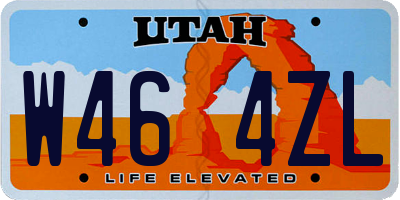 UT license plate W464ZL
