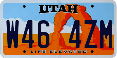 UT license plate W464ZM
