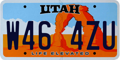 UT license plate W464ZU