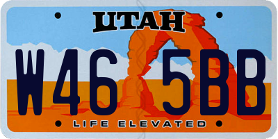 UT license plate W465BB