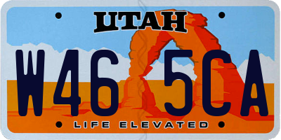 UT license plate W465CA