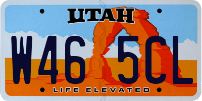 UT license plate W465CL