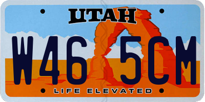 UT license plate W465CM