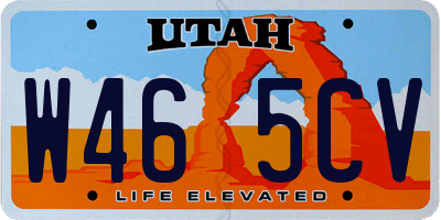 UT license plate W465CV