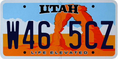 UT license plate W465CZ
