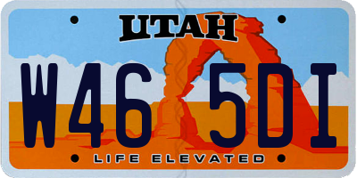 UT license plate W465DI